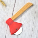 Funny & Cool Axe Pizza Cutter - Unique Men Dad Tool With Steel Сircular Saw, Plastic Cover for Wheel Blade Knife & Bamboo Handle - Cute Kitchen Gadgets Nonstick Stuff Slicer Accessories