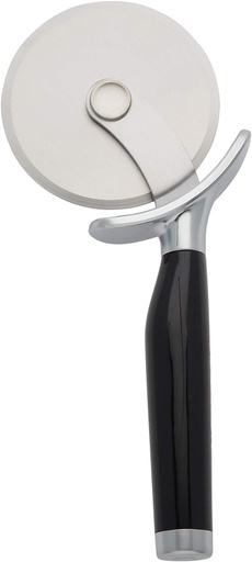 Classic Pizza Wheel with Sharp Blade For Cutting Through Crusts, Pies and More, Built In Finger Guard for Safety and Comfort Grip to Protect Fingers, Dishwasher Safe, 9-Inch, Black